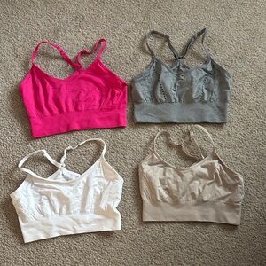 Pro Fit Sports Bras - Pink, Gray, White, Tan